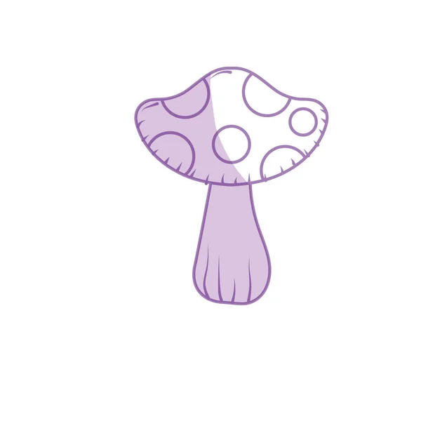 Silhouette Schönheit Natürliche Pilz Pflanze Symbol Vektor Illustration — Stockvektor