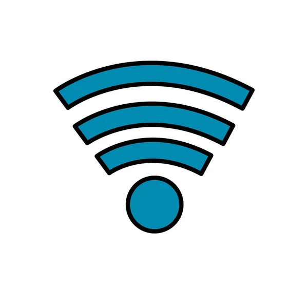 Wifi Technologie Zur Verbindung Digitalen Netzwerk Vektorbild — Stockvektor