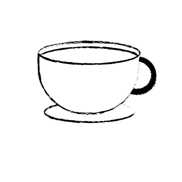 Figure Delicious Coffee Cup White Background Vector Illustration — 图库矢量图片