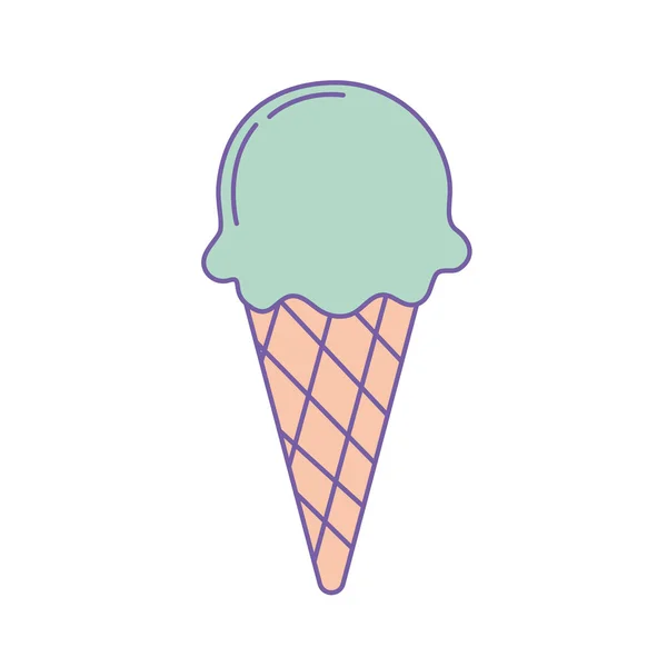 Delicious Ice Cream Refresh Day Vector Illustration — Stock Vector