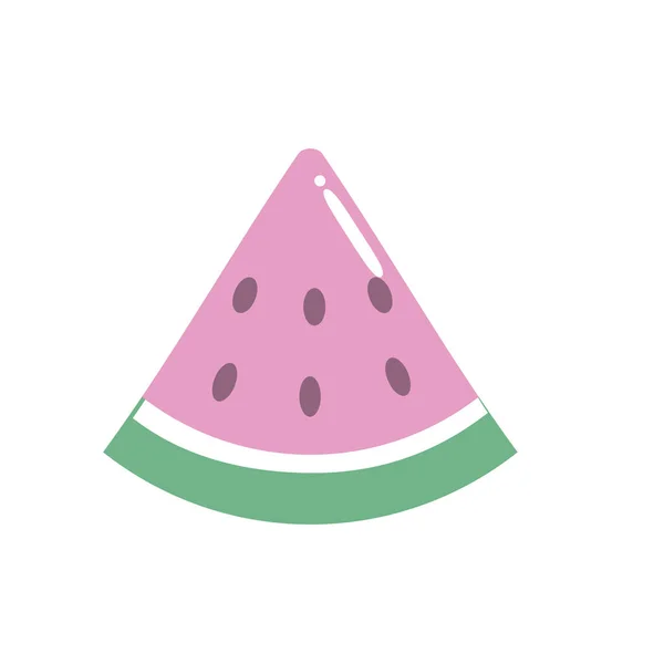 Läcker Vattenmelon Ekologisk Frukt Kost Vektorillustration — Stock vektor