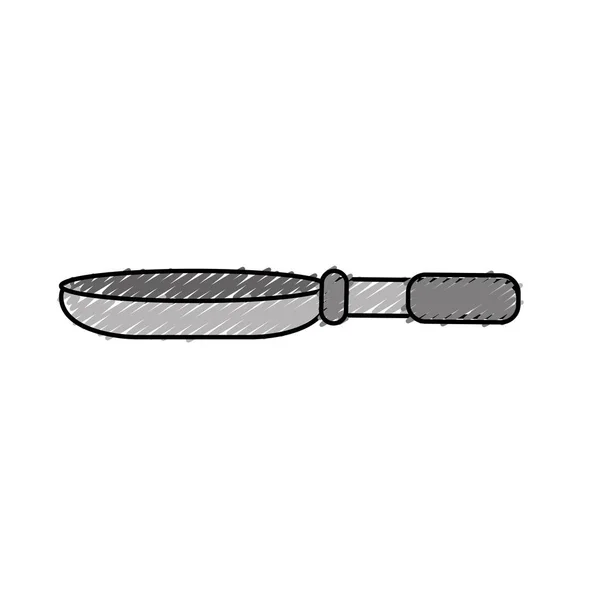 Metalic Skillet Pan Kitchen Utensil Vector Illustration — Stock Vector