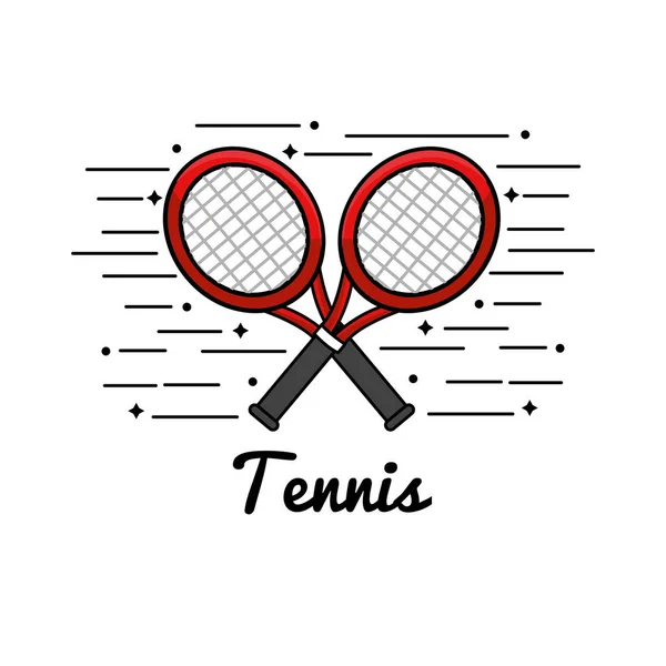 Символ Игры Теннис Векторная Иллюстрация Дизайна — стоковый вектор
