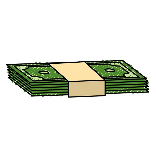 Zelená Bude Fakturovat Dolar Peníze Vektorové Ilustrace Design — Stockový vektor