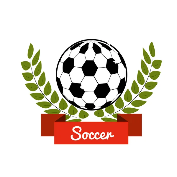 Emblem Soccer Game Icon Vector Illustration Design Image — ストックベクタ