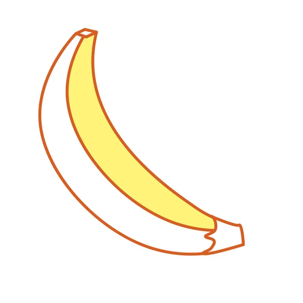 Deliciosos Frutos Tropicais Banana Design Ilustração Vetorial — Vetor de Stock