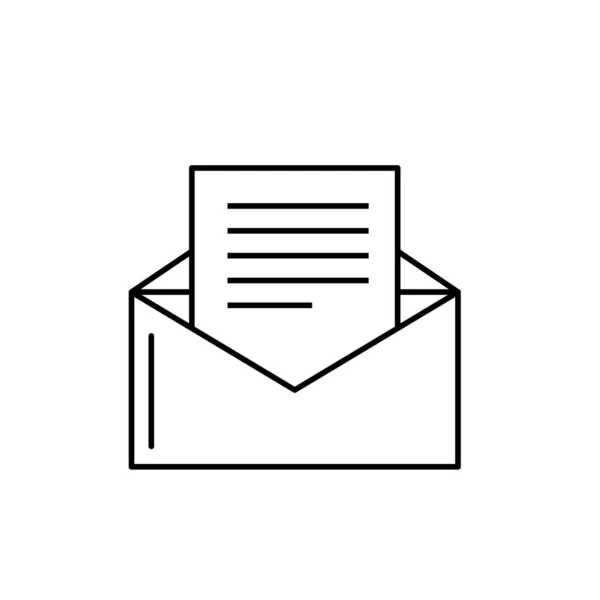 Lettera Della Carta Linea Con Illustrazione Importante Del Vettore Informazioni — Vettoriale Stock