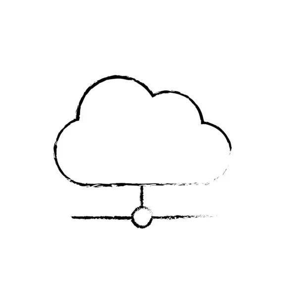 Figure Données Cloud Connexion Réseau Information Vectoriel Illustration — Image vectorielle