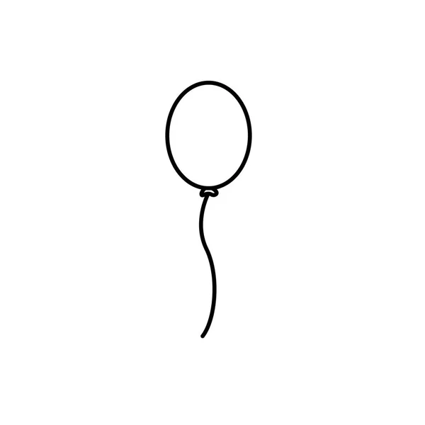 Γραμμή Μπαλόνι Κόμμα Διακόσμηση Χαρούμενα Γενέθλια Εικονογράφηση Διάνυσμα — Διανυσματικό Αρχείο