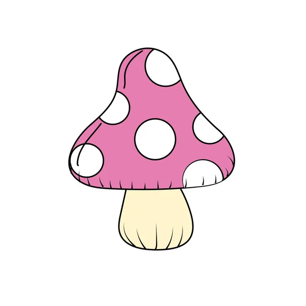 Beauty Natural Fungus Plant Icon Vector Illustration — Διανυσματικό Αρχείο