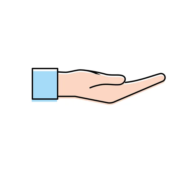 Жест Руки Помощью Векторной Ульлюстрации Изображением Пальцев — стоковый вектор