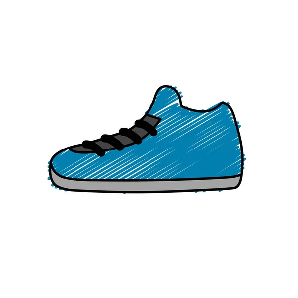 Sneakers Element Att Göra Motion Med Mode Stil Vektorillustration — Stock vektor