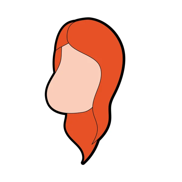 Avatar Kvinna Ansikte Med Frisyr Design Vektorillustration — Stock vektor