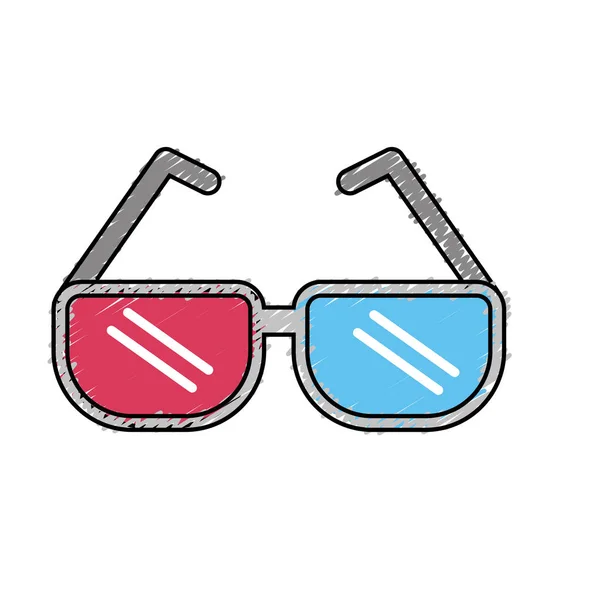 Glasses Technology Watch Movie Vector Illustration — Stockový vektor