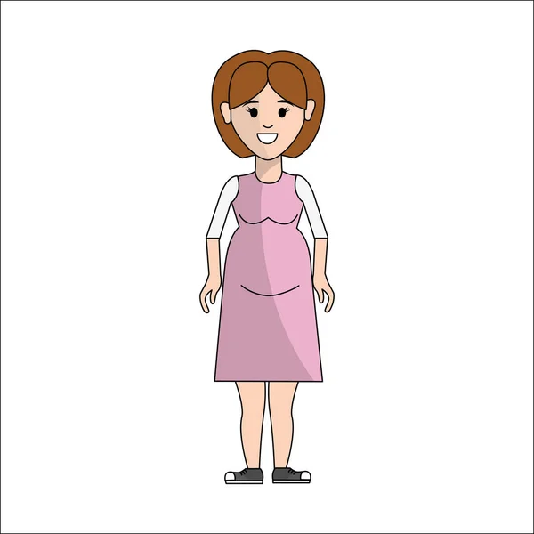 Personnes Femme Enceinte Icône Avatar Dessin Vectoriel Illustration — Image vectorielle