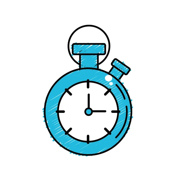 Chronomètre Pour Connaître Mesurer Illustration Vectorielle Temps — Image vectorielle