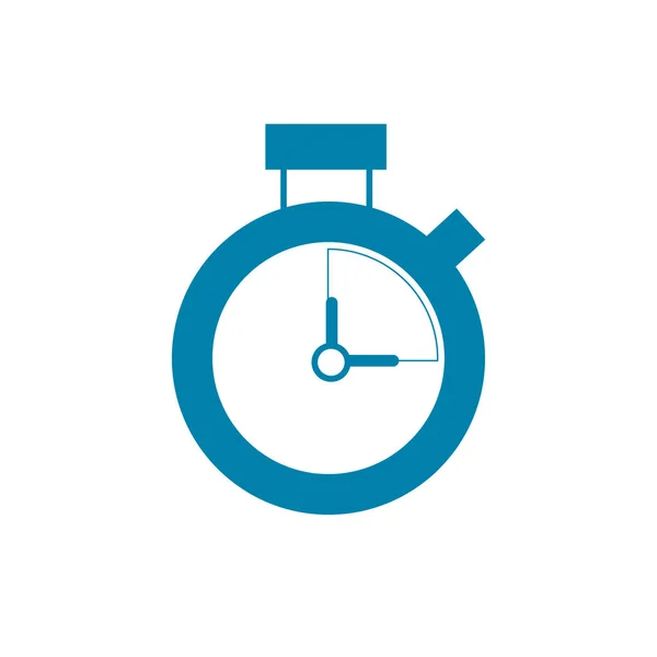 Alarma Reloj Silueta Para Conocer Hora Tiempo Vector Ilustración — Archivo Imágenes Vectoriales