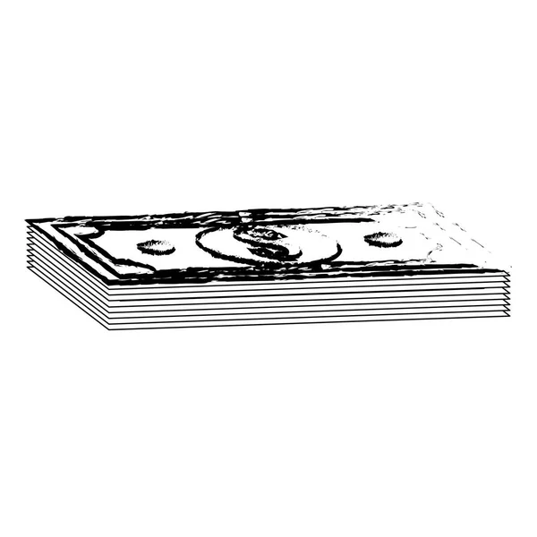 Figura Factura Dolar Dinero Vector Ilustración Diseño — Archivo Imágenes Vectoriales