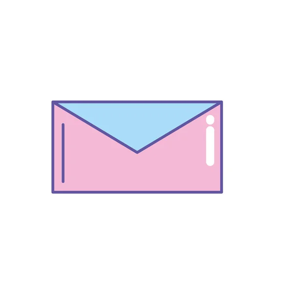 Carta Cartão Fechar Com Mensagem Informação Vetor Ilustração — Vetor de Stock