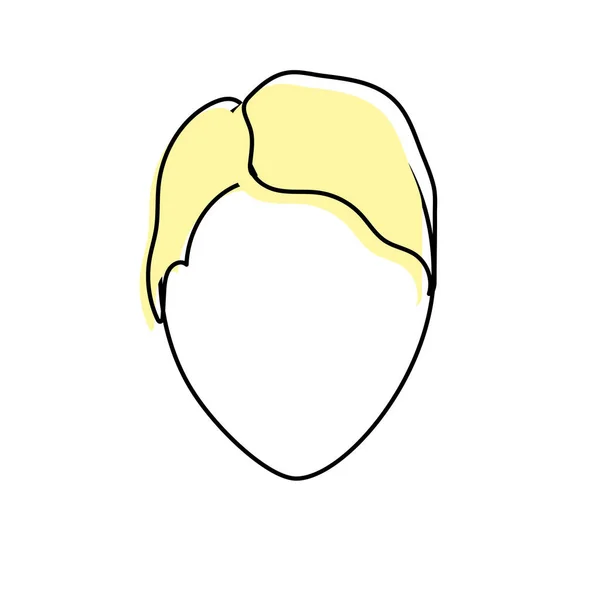Cute Man Face Haistyle Vector Illustration — Stock Vector