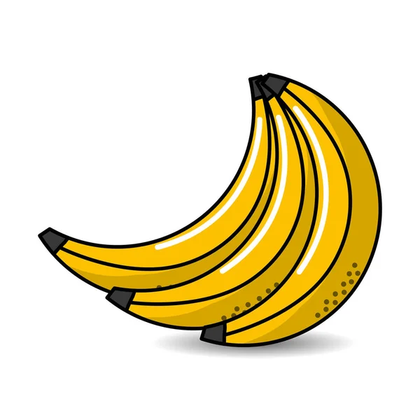 Babanas Fruit Icon Stock Vector Illustration Design Image — Stock Vector