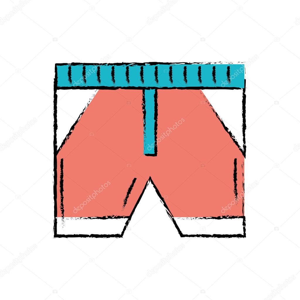 swimsuit to swim in the beach on vacation vector illustration