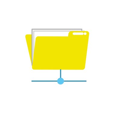 sunucu vektör çizim klasör dosya veri merkezi