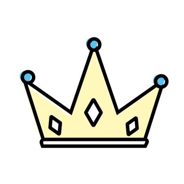 güzel taç kral zafer ve pawer, vektör çizim