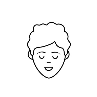 satır avatar adam yüz haistyle tasarım vektör çizim ile