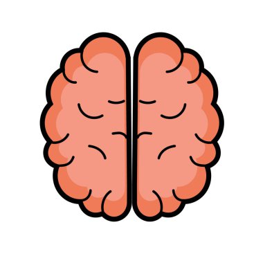 Beyaz arka plan vektör çizim üzerinde fikir ile yaratıcı beyin