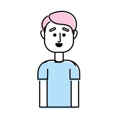 yakışıklı erkek saç modeli tasarım vektör çizim ile