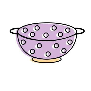 mutfak vektör illüstrasyon için colander mutfak mutfak gereç nesnesi
