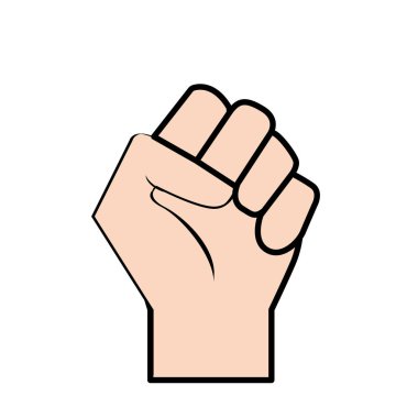 El bütün parmaklar tasarım vektör çizim ile sıkı