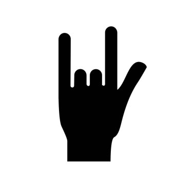 El rock simge ve müzik vektör çizim sinyalleri anlamaya