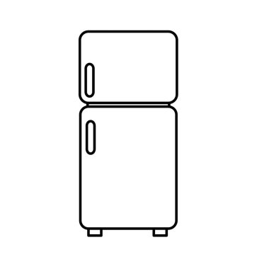 hattı buzdolabı teknolojisi mutfak gereçler nesne vektör çizim