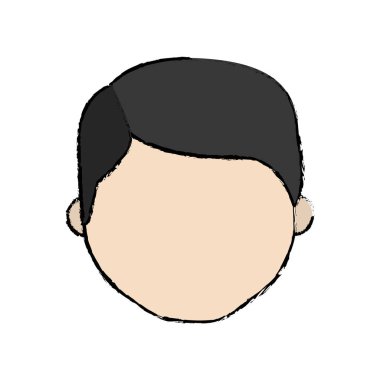 Avatar yüz adam çizgi çizgi film, vektör çizim