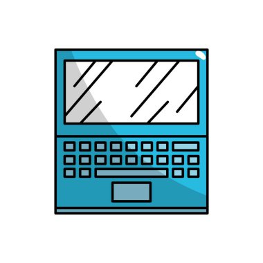 Sosyal bilgi teknoloji laptop bağlamak vektör çizim