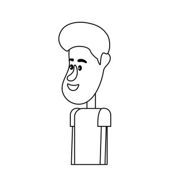 saç tasarım ve giyim vektör çizim satırı şirin adamla
