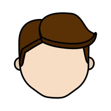 Avatar yüz adam çizgi çizgi film, vektör çizim