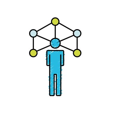 insanlar sosyal ağ vektör çizim için genel bağlantı