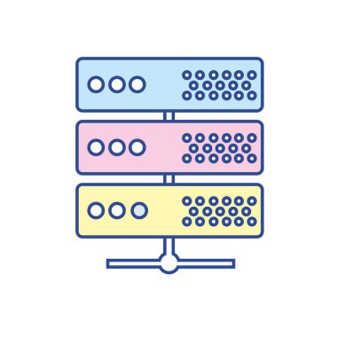 Veri Merkezi, vektör çizim bağlanmak için dijital yönlendirici