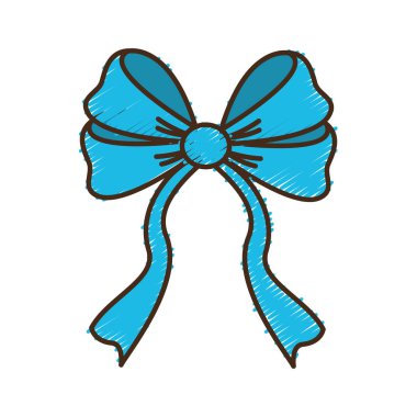 dekorasyon hediye mevcut, vektör çizim şerit yay