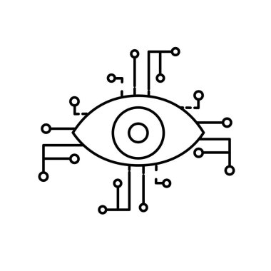 satır görsel teknoloji siber yapısı vektör çizim içinde bağlamak