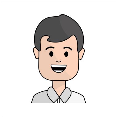 insanlar, mutlu yüz adam simgesi, illüstrasyon tasarım vektör