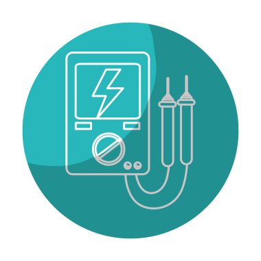 etiket enerji logger metre elektrik gezegenin, vektör çizim