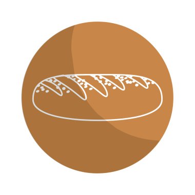 etiket lezzetli taze fırın ekmek yemek, vektör çizim