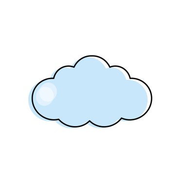 taze hava vektör çizim için doğal bulut tasarım