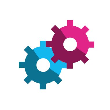 renk sembol proses endüstrisi, vektör çizim vites