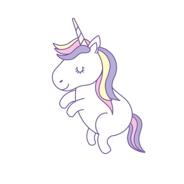 saç tasarım vektör çizim ile dans güzellik tek boynuzlu at