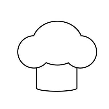 satır şapka şef mutfak malzemesi mutfağı vektör çizim için